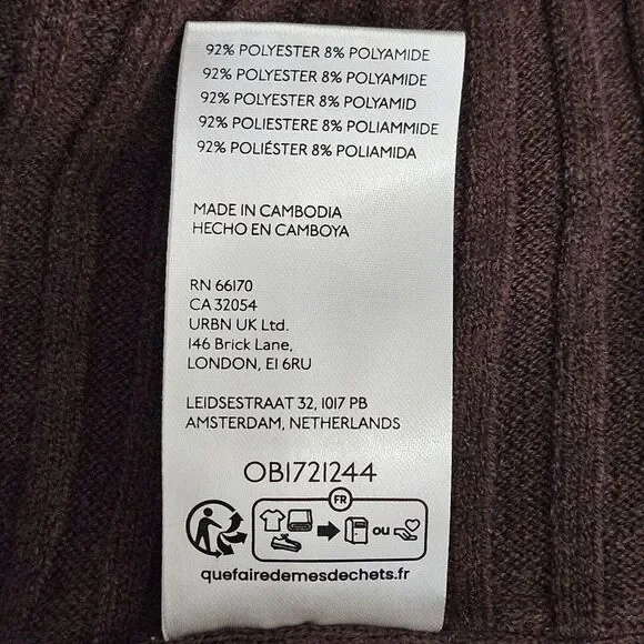 Free People Sweater S Sublime Pullover in Chocolate Lava Ribbed‎ Boho Whimsigoth - Picture 7 of 14